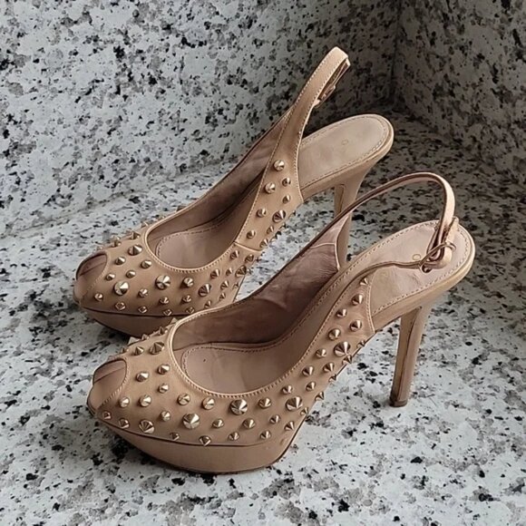Lola Cruz Slingbacks with spike accent detail EU sz 40 US sz 10 - Picture 3 of 16